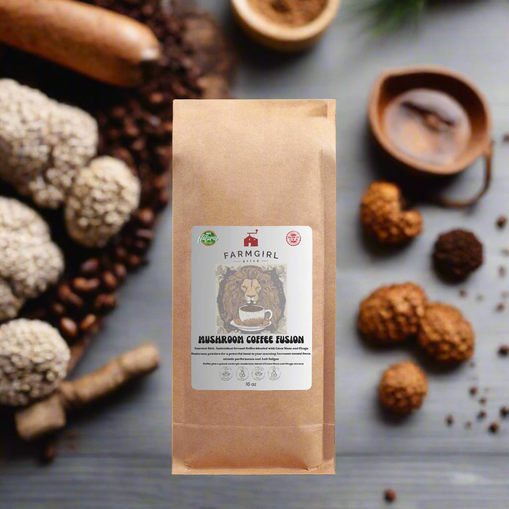 Mushroom Coffee Fusion - Lion’s Mane & Chaga 16oz