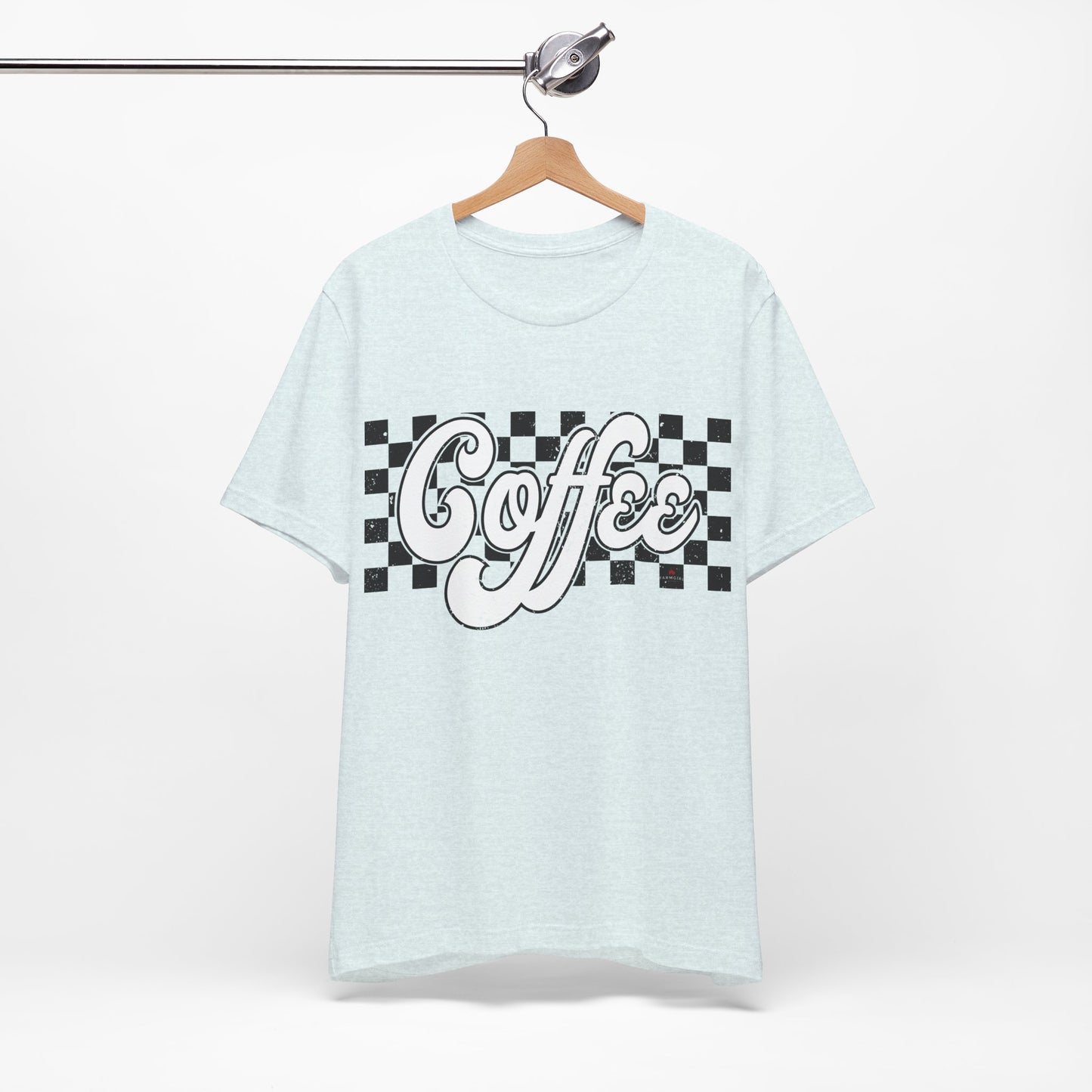 Checkered Retro COFFEE  Short Sleeve Tee