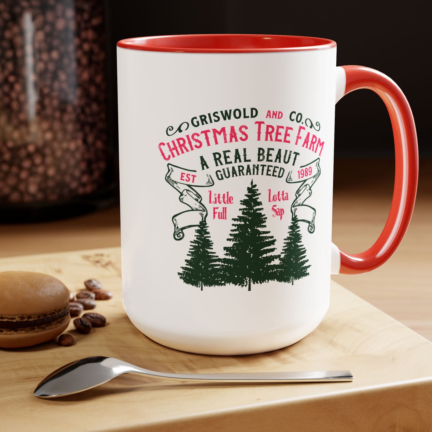 Griswold Tree Farm/Two-Tone Coffee Mugs, 15oz