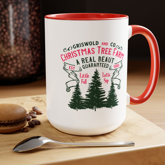 Griswold Tree Farm/Two-Tone Coffee Mugs, 15oz