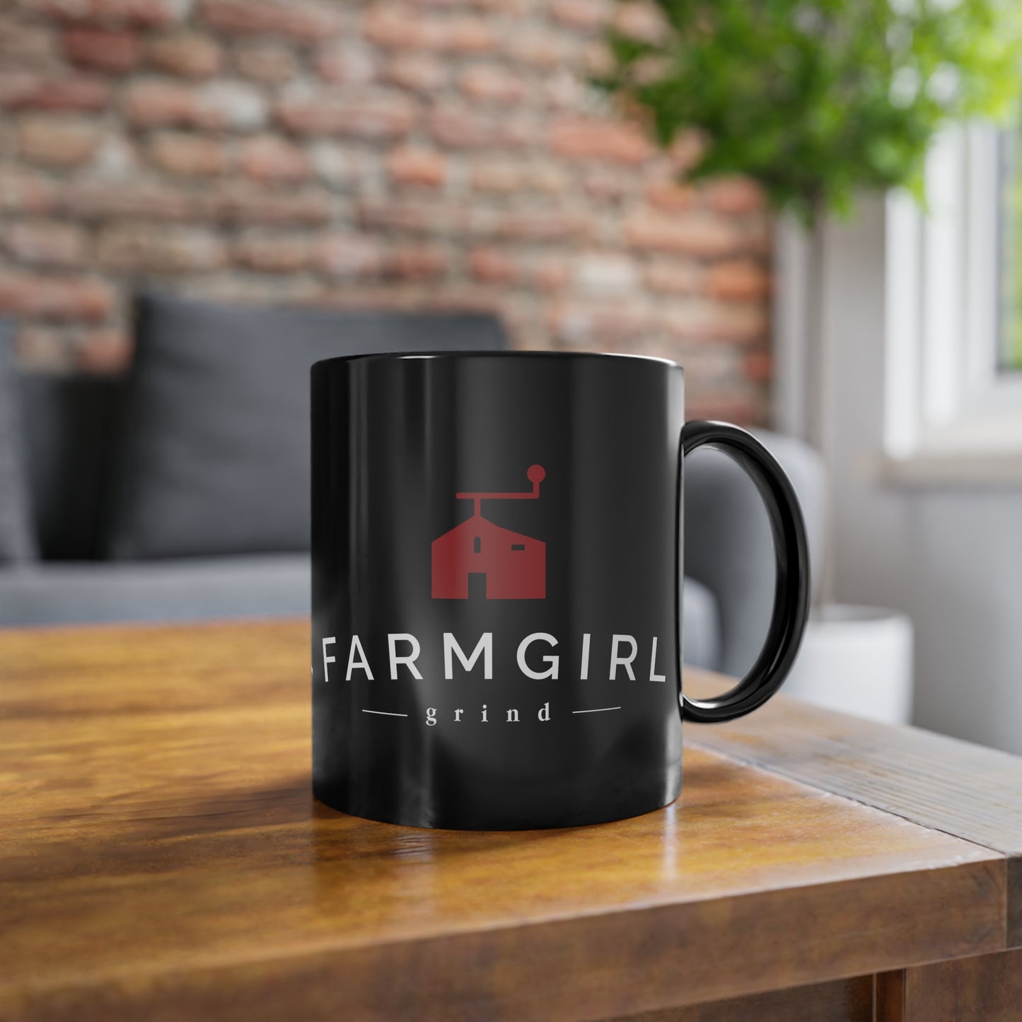 LOGO, Black Coffee Cup, 11oz