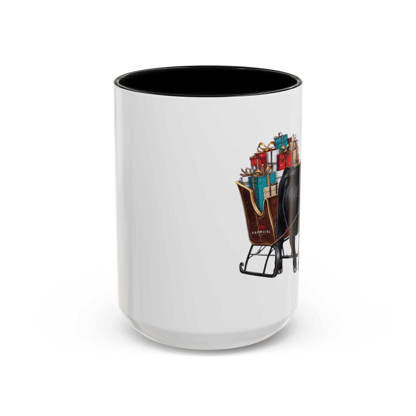 Christmas Angus Bull Coffee Mug (15 oz)