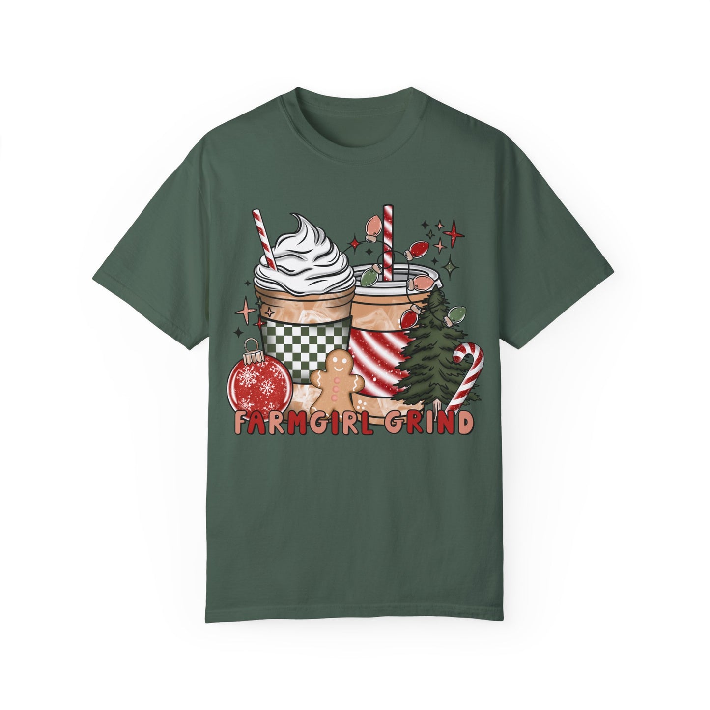 Christmas Coffee Drinks FARMGIRL GRIND T-shirt