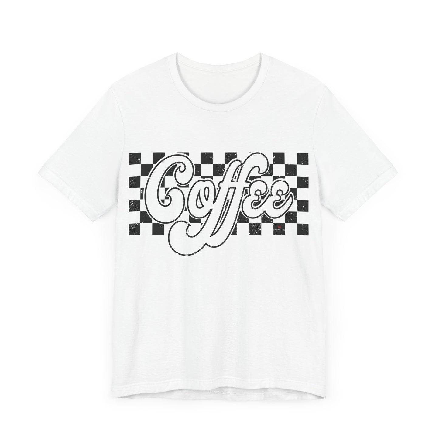 Checkered Retro COFFEE  Short Sleeve Tee