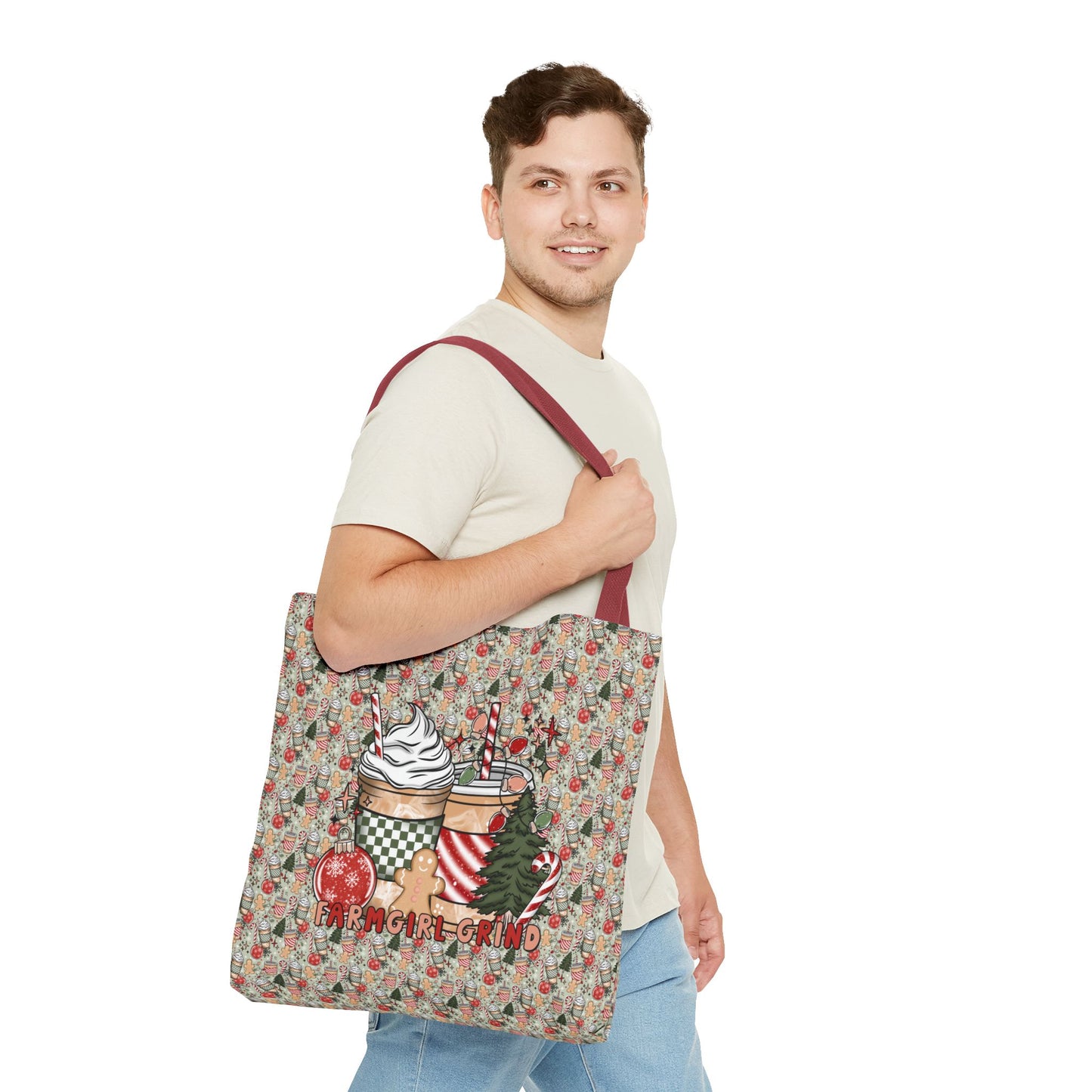 Christmas Drink FARMGIRL GRIND Tote Bag (AOP)