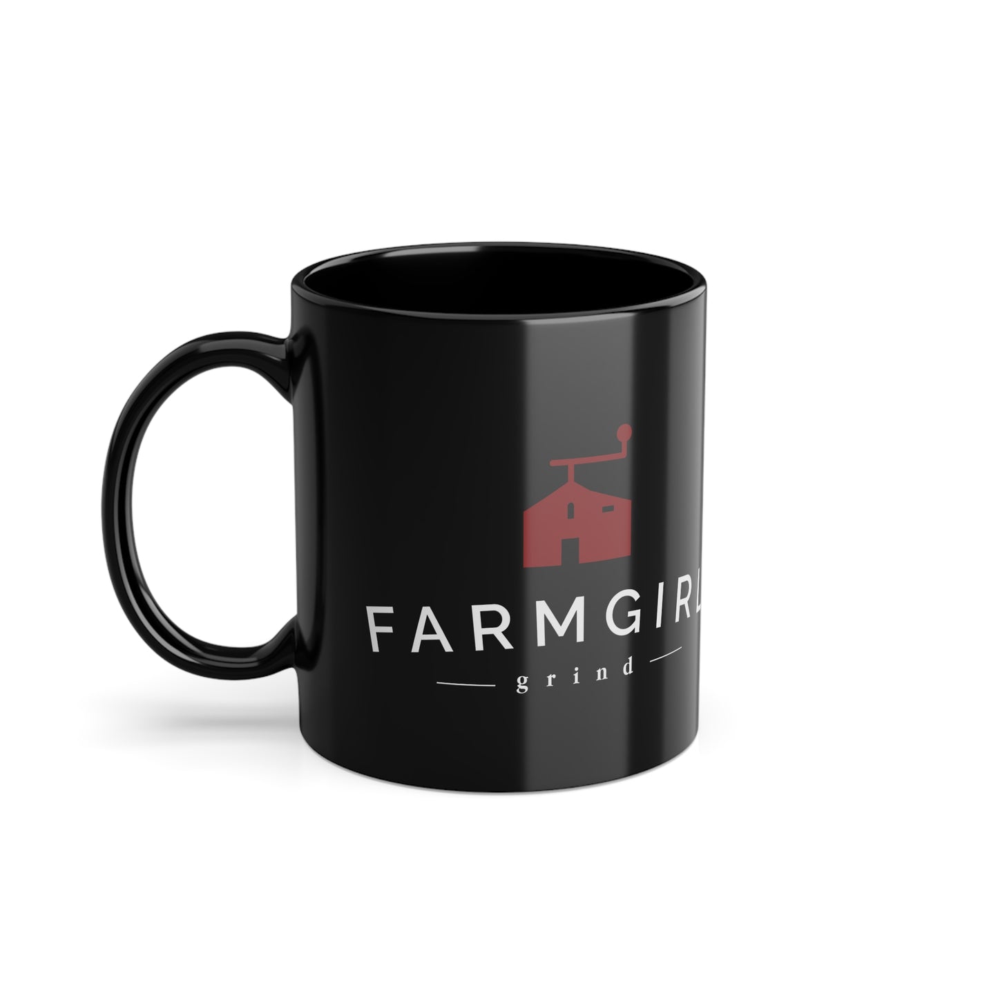 LOGO, Black Coffee Cup, 11oz