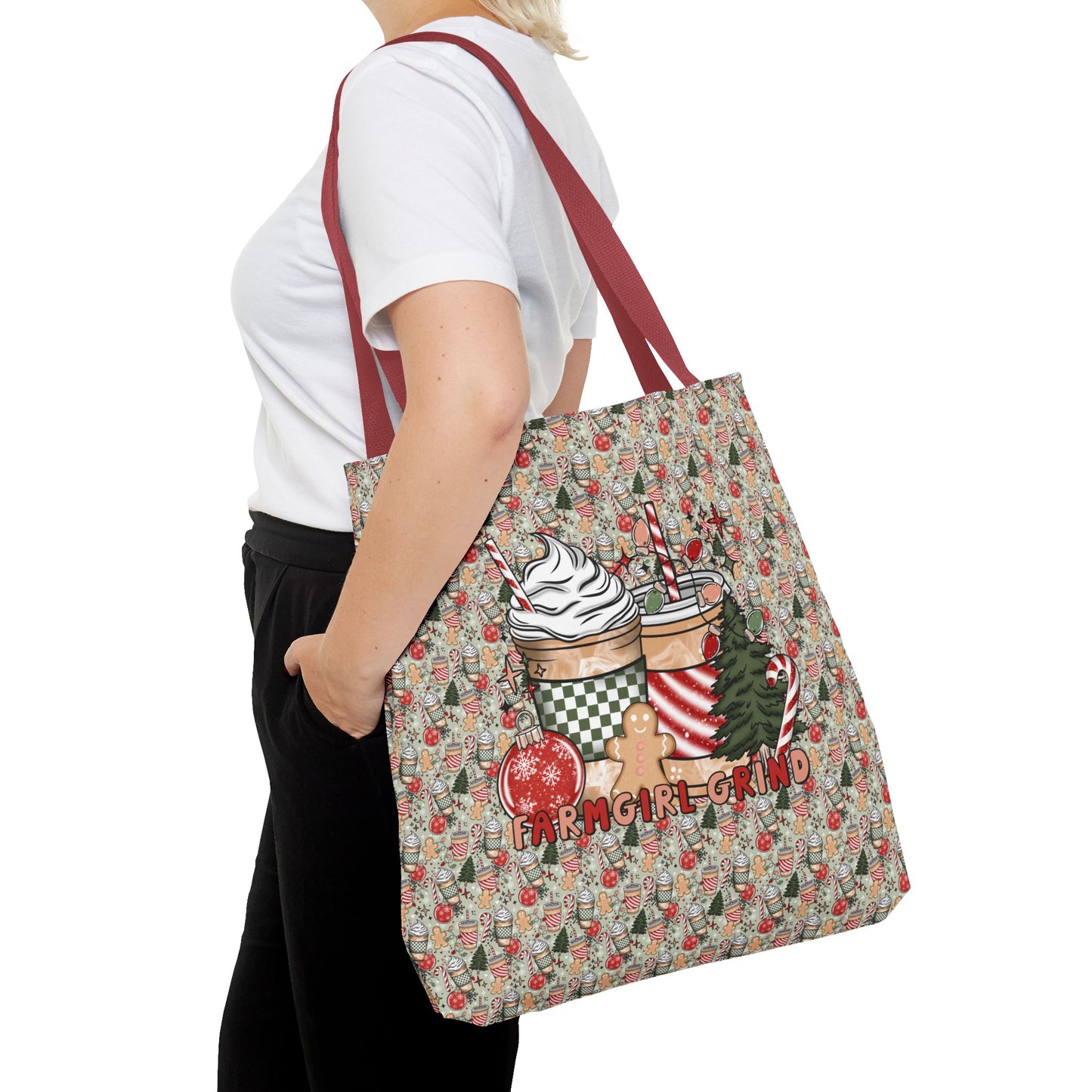 Christmas Drink FARMGIRL GRIND Tote Bag (AOP)