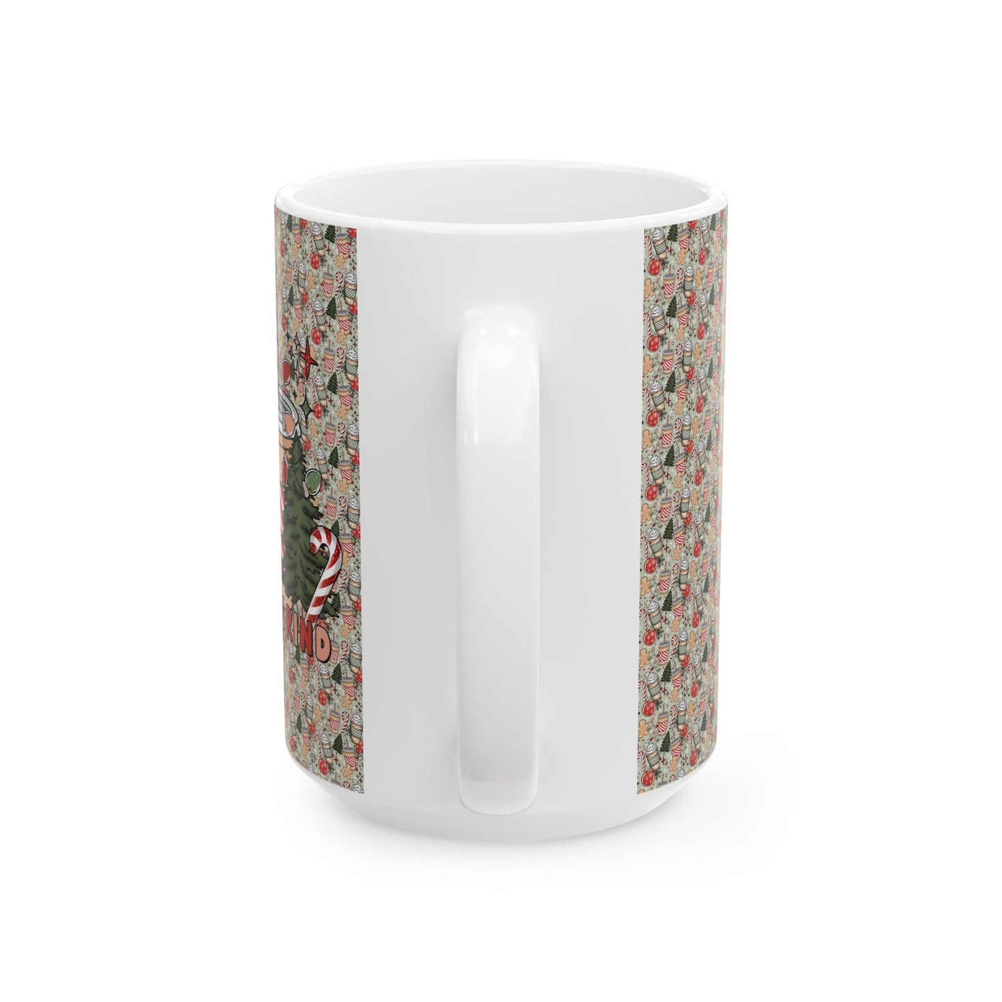 Ceramic Mug - Fun and Festive FARMGIRL Grind Coffee Mug with Christmas Drink Background