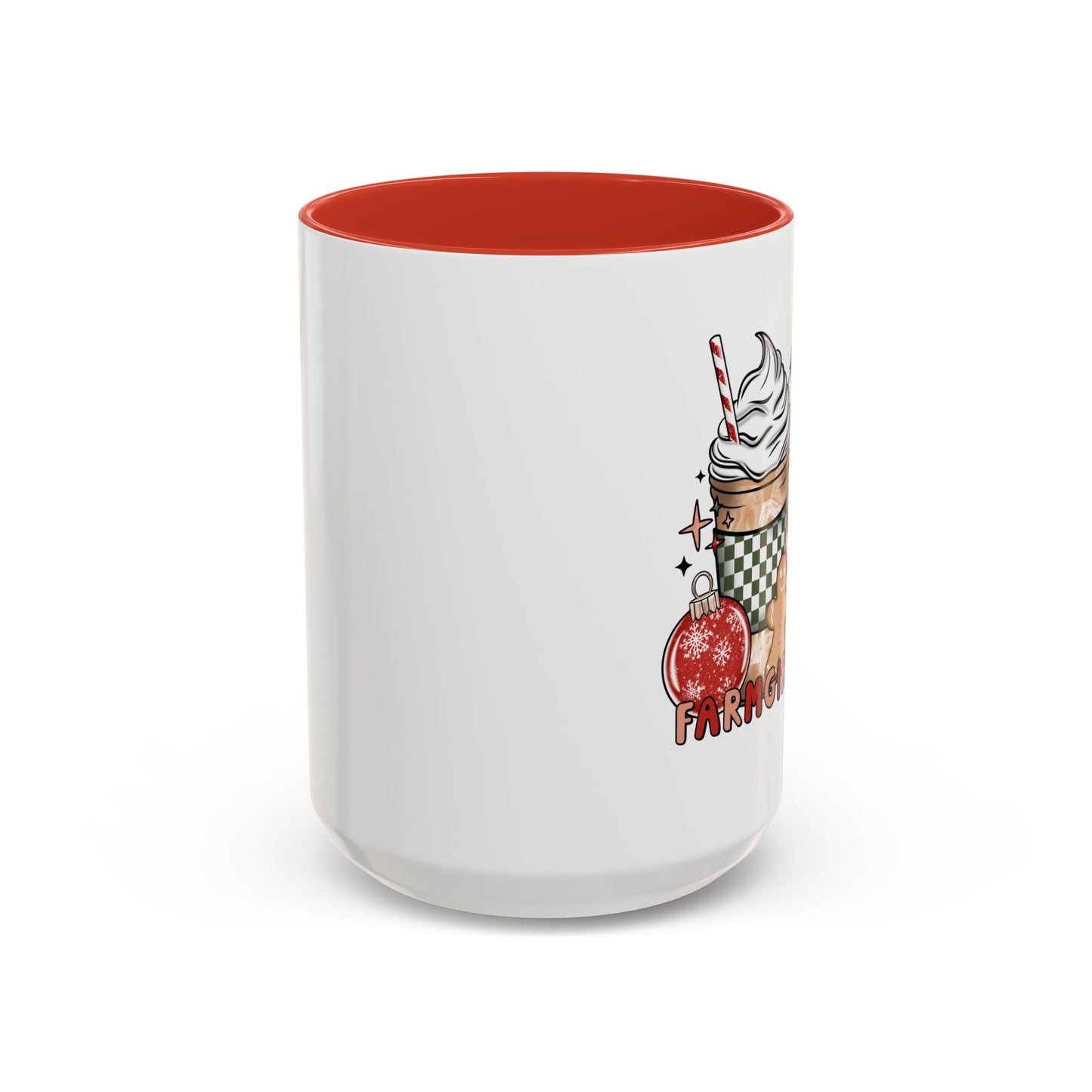 Two Tone Christmas FARMGIRL grind Coffee Mug 15oz