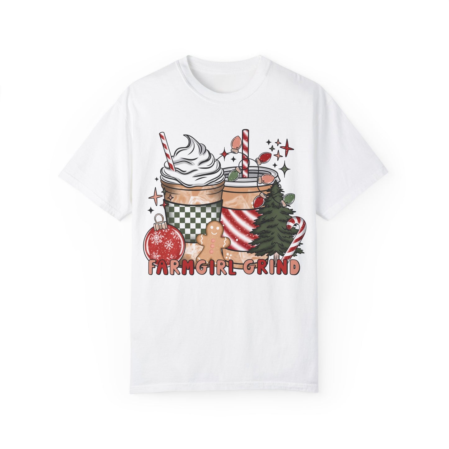 Christmas Coffee Drinks FARMGIRL GRIND T-shirt