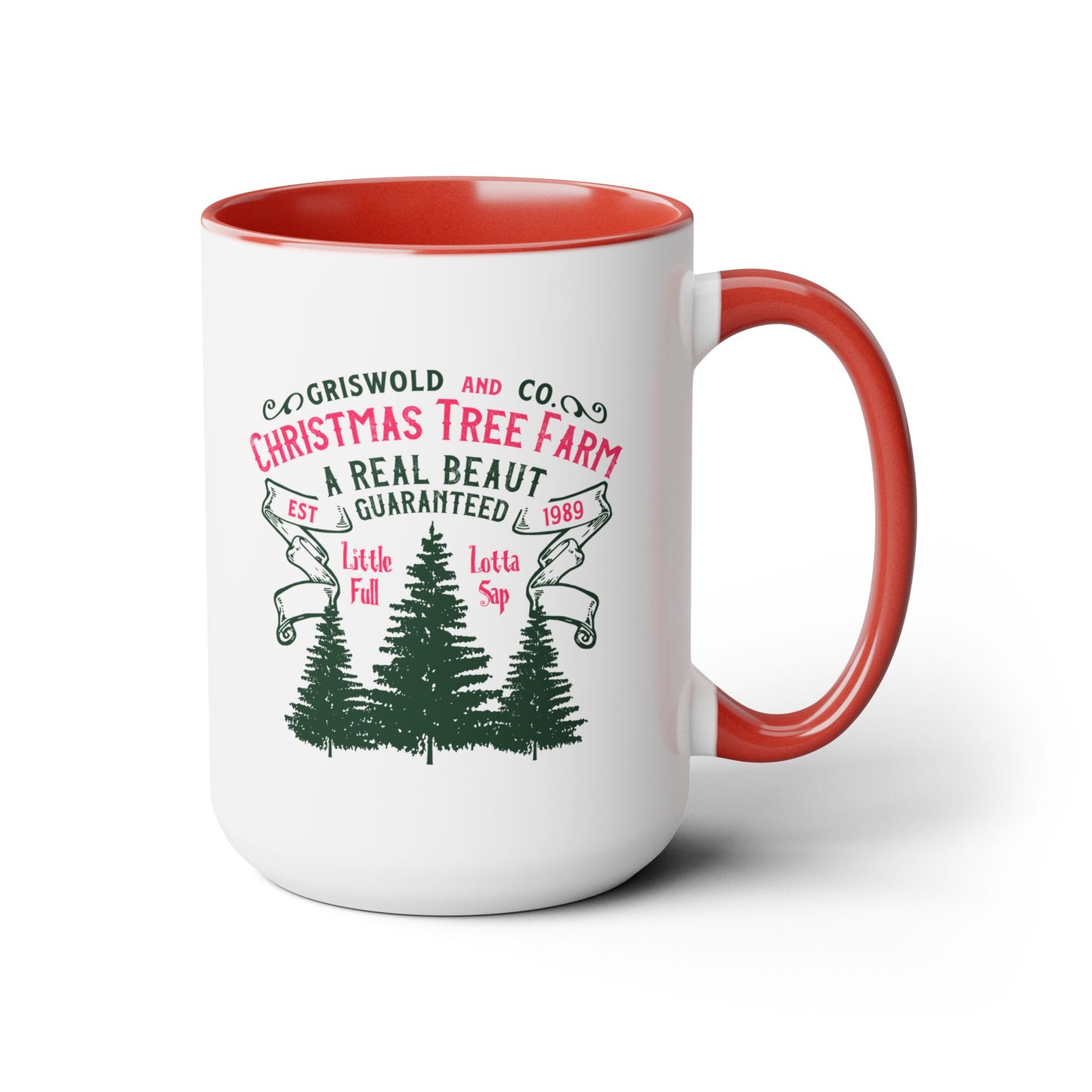 Griswold Tree Farm/Two-Tone Coffee Mugs, 15oz