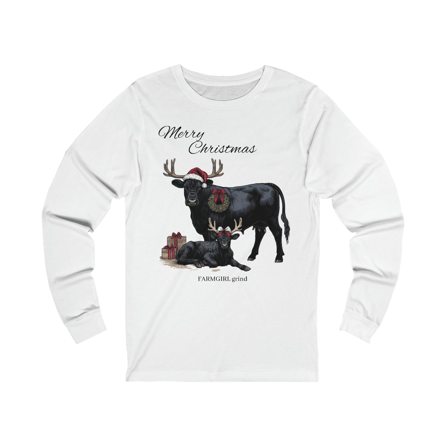 Merry Christmas Cows Long Sleeve