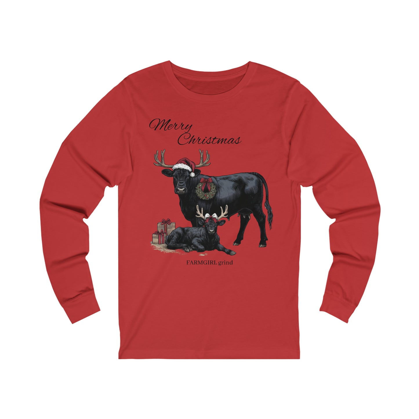 Merry Christmas Cows Long Sleeve