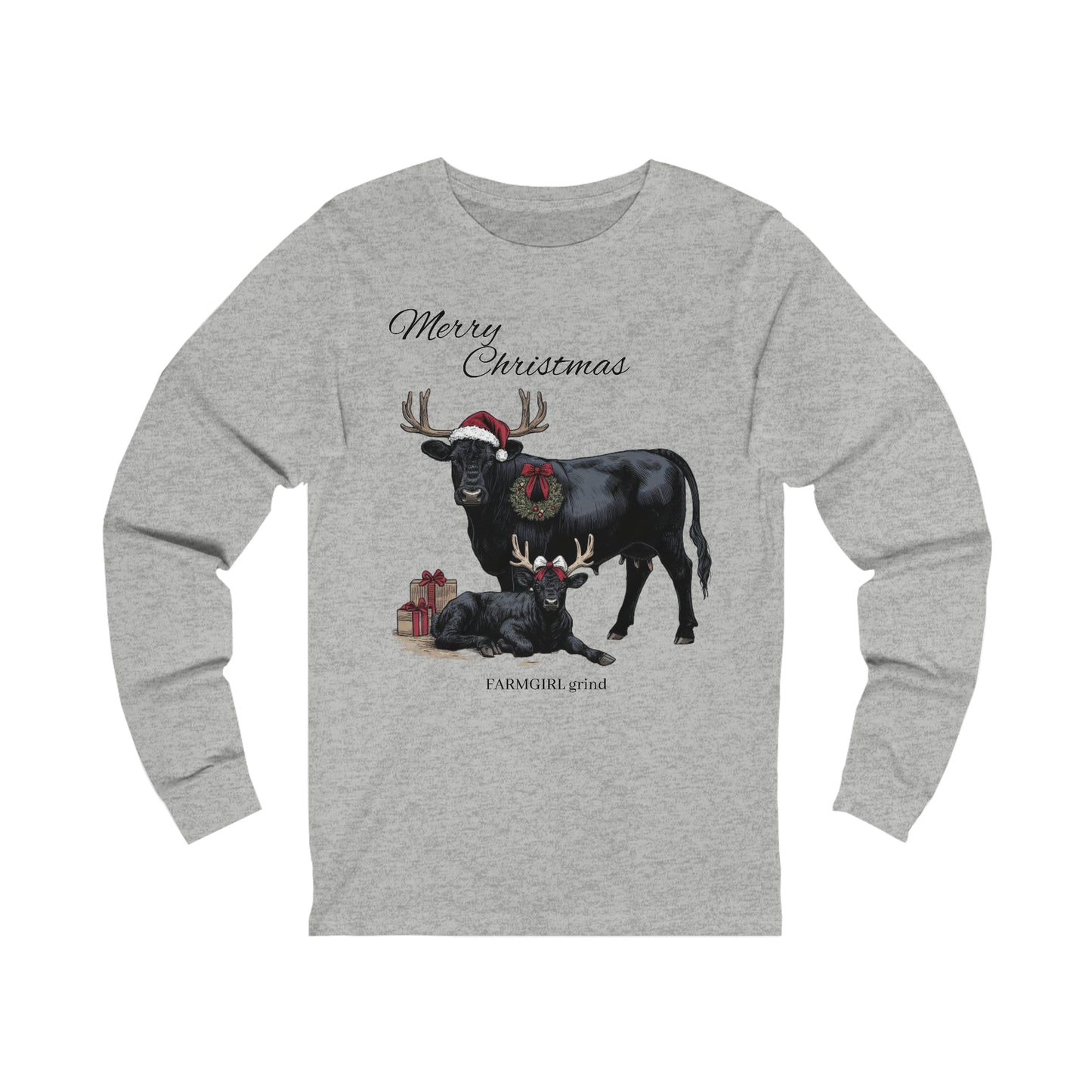 Merry Christmas Cows Long Sleeve