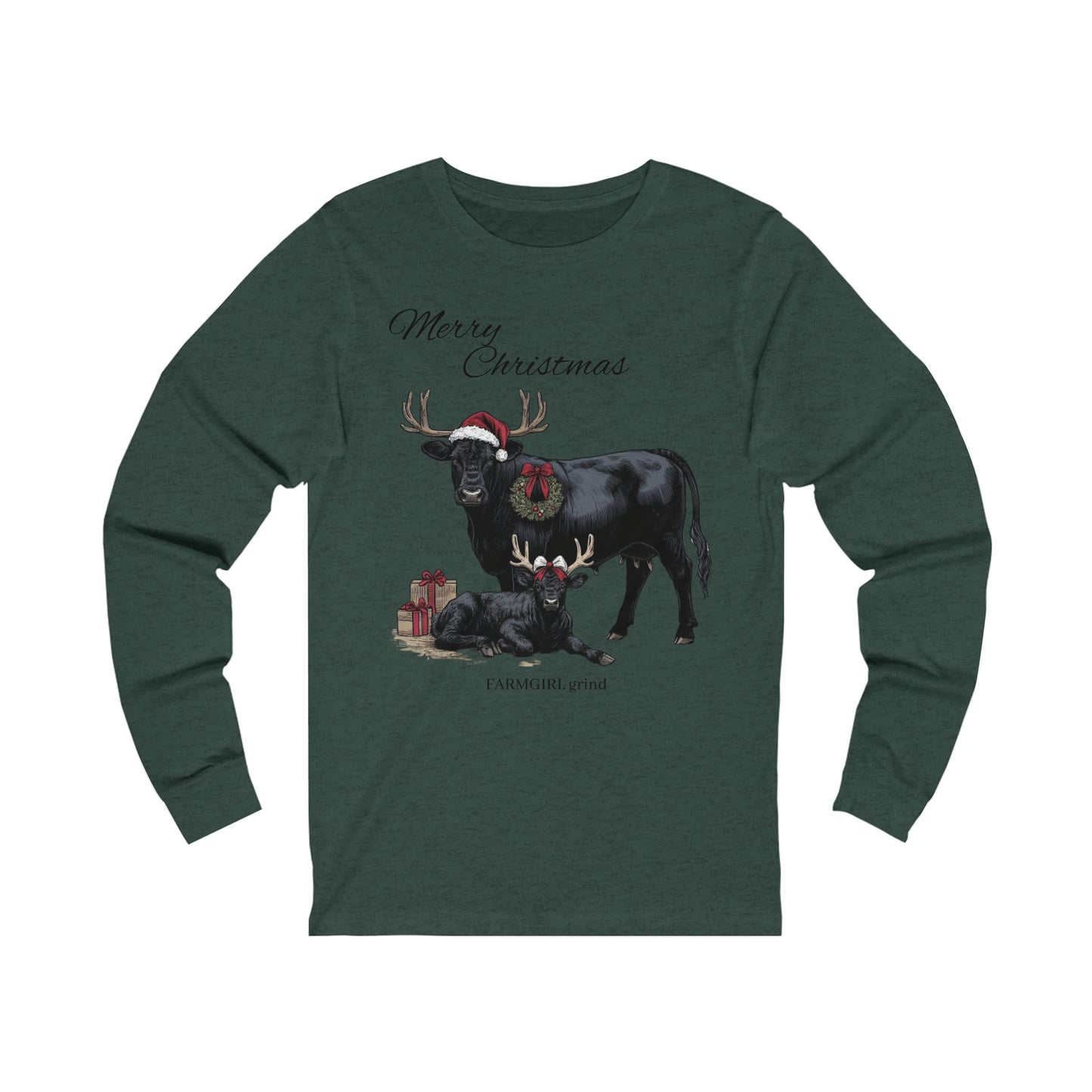 Merry Christmas Cows Long Sleeve