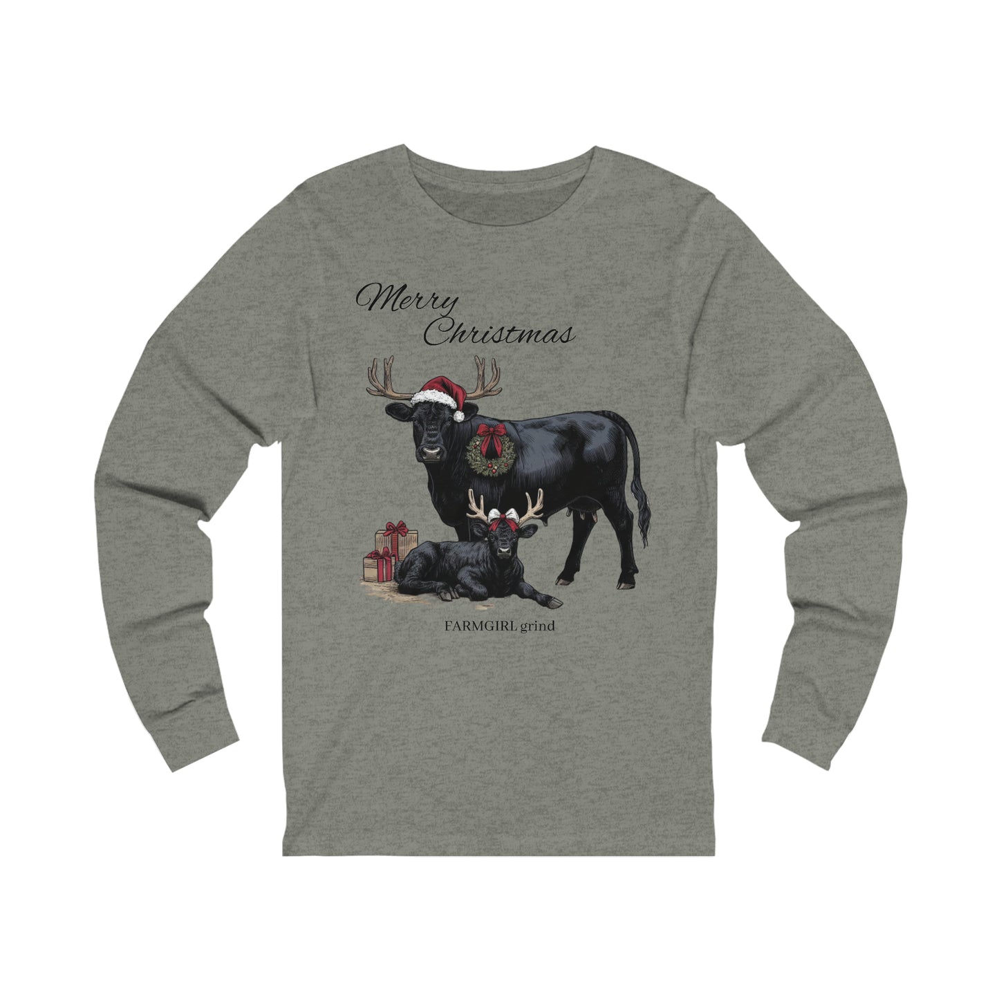 Merry Christmas Cows Long Sleeve