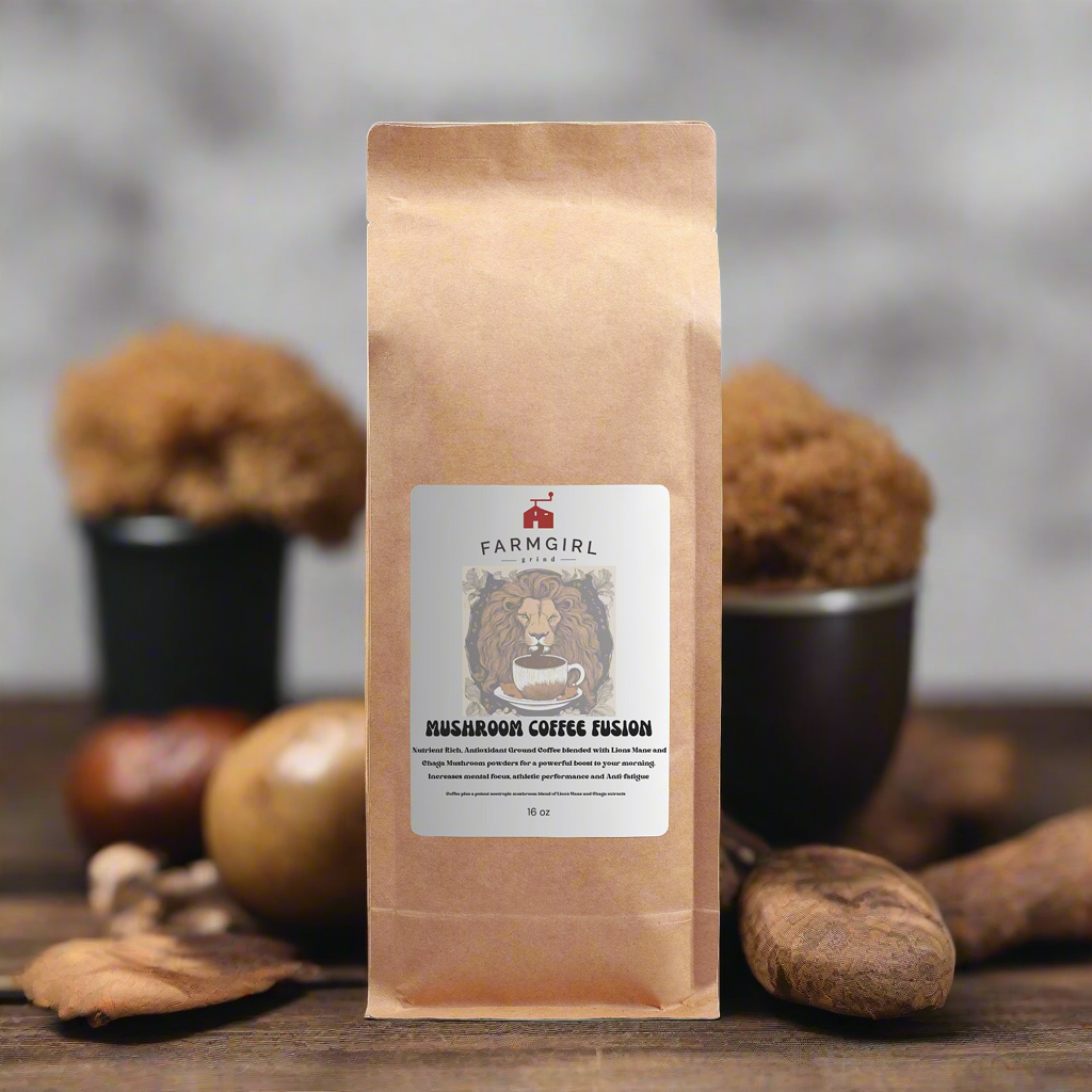 Mushroom Coffee Fusion - Lion’s Mane & Chaga 16oz