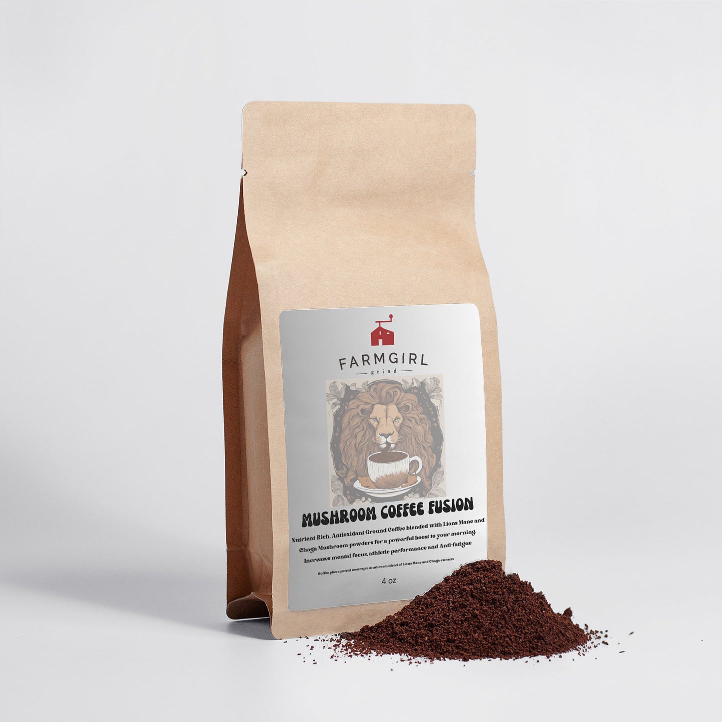 Mushroom Coffee Fusion - Lion’s Mane & Chaga 4oz